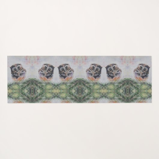 Tapis de Yoga Chouette Mignon (Dos (Horizontal))