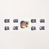 Tapis De Yoga Chouette noire Cute Kawaii Enfants (Devant (Horizontal))