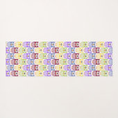 Tapis De Yoga Chouettes mignonnes, Chouette Motif, Chouettes pou (Dos (Horizontal))