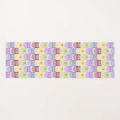 Tapis De Yoga Chouettes mignonnes, Chouette Motif, Chouettes pou (Devant (Horizontal))