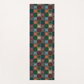 Tapis De Yoga Chouettes polychromes (Devant)