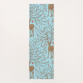 Tapis De Yoga Christmas deer on blue (Dos)