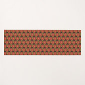 Tapis De Yoga Chrysanthème rouge et jaune Floral (Devant (Horizontal))