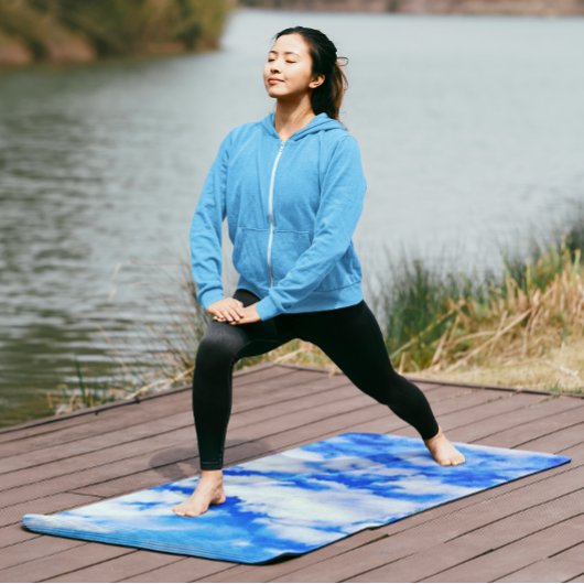 Tapis De Yoga Ciel bleu nuages
