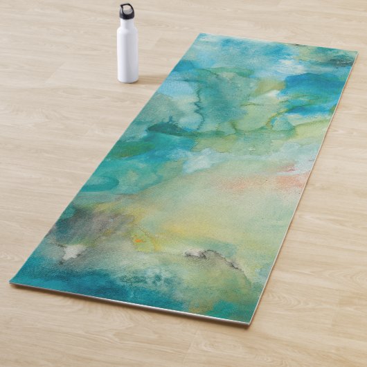 Tapis De Yoga Ciel bleu | turquoise interstellaire (En situation)