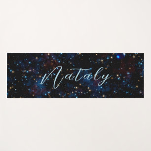 Tapis De Yoga Ciel nocturne avec étoiles et planètes personnalis