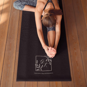 Tapis De Yoga Cimier botanique   Monogramme intime Yoga Mat