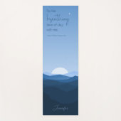 Tapis De Yoga Citation de respiration simple Blue Mountain Moon  (Devant)
