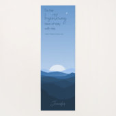Tapis De Yoga Citation de respiration simple Blue Mountain Moon  (Dos)