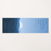 Tapis De Yoga Citation de respiration simple Blue Mountain Moon  (Devant (Horizontal))