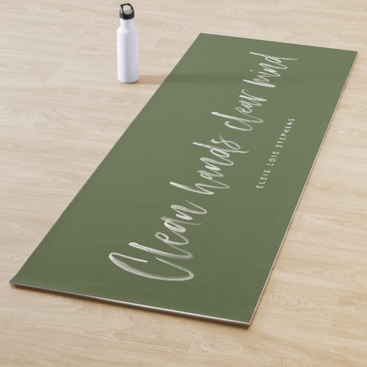 Tapis De Yoga citation inspirante claire et nette (En situation)