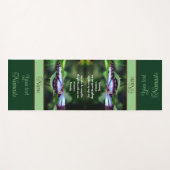 Tapis De Yoga Citation Inspirationnelle Bleu Papillon (Devant (Horizontal))