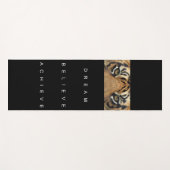 Tapis De Yoga Citation Motivation Tiger Eyes Modèle noir (Devant (Horizontal))