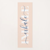 Tapis De Yoga citation rose pâle moderne inhale exhale (Devant)