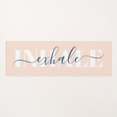 Tapis De Yoga citation rose pâle moderne inhale exhale (Devant (Horizontal))