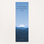 Tapis De Yoga Citation simple Blue Mountain Moon Night Sky (Devant)