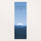 Tapis De Yoga Citation simple Blue Mountain Moon Night Sky (Dos)