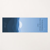 Tapis De Yoga Citation simple Blue Mountain Moon Night Sky (Devant (Horizontal))
