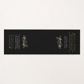 Tapis De Yoga Citations de yoga Script Black Gold Elegant Monogr (Devant (Horizontal))