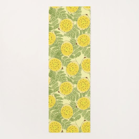 Tapis de yoga citron jaune (Dos)