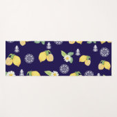 Tapis De Yoga Citrons d'été (Devant (Horizontal))