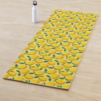 Tapis De Yoga Citrons jaunes mignons fruits cool