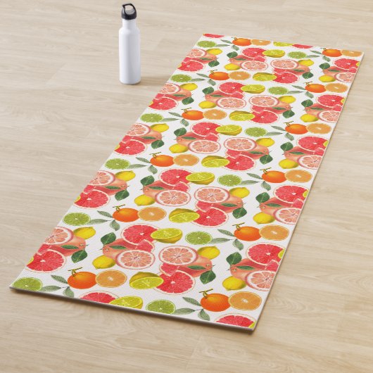 Tapis De Yoga Citrus coloré (En situation)