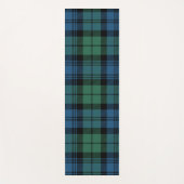 Tapis De Yoga Clan Plaid Campbell Blue Green Black Check Tartan (Devant)