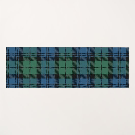 Tapis De Yoga Clan Plaid Campbell Blue Green Black Check Tartan (Devant (Horizontal))