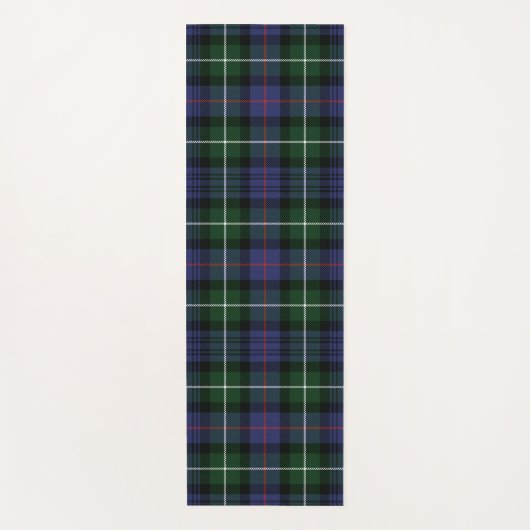 Tapis De Yoga Clan Plaid MacKenzie Chèque vert pourpre Tartan (Devant)