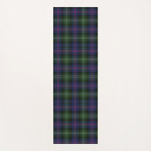 Tapis De Yoga Clan Plaid Sutherland violet noir Tartan (Devant)