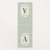 Tapis De Yoga Classé sauge vert famille monogramme élégant moder (Devant)