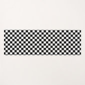 Tapis De Yoga Classic À damiers Racing Sport Check Black White (Devant (Horizontal))