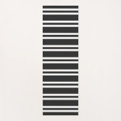 Tapis De Yoga Classic noir et blanc rayé (Devant)