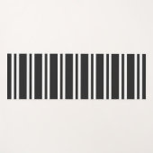 Tapis De Yoga Classic noir et blanc rayé (Devant (Horizontal))