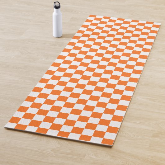 Tapis De Yoga Classic visual salmon checkerboard  (En situation)