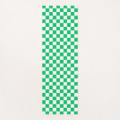 Tapis De Yoga Classique vert à carreaux  (Devant)
