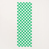 Tapis De Yoga Classique vert à carreaux  (Dos)