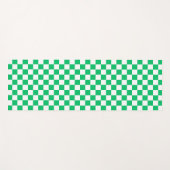 Tapis De Yoga Classique vert à carreaux  (Devant (Horizontal))