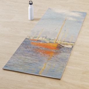 Tapis De Yoga Claude Monet. Bateaux rouges, Argenteuil