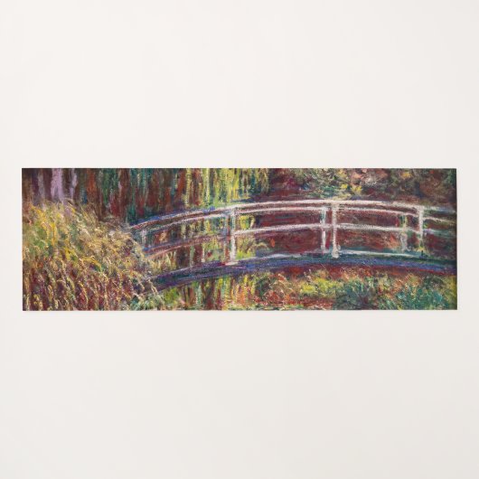 Tapis De Yoga Claude Monet - Eau Lily étang, Harmonie rose (Dos (Horizontal))