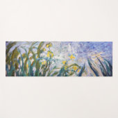 Tapis De Yoga Claude Monet - Iris jaunes et violets (Devant (Horizontal))