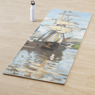 Tapis De Yoga Claude Monet. Navires à cheval sur la Seine à Roue
