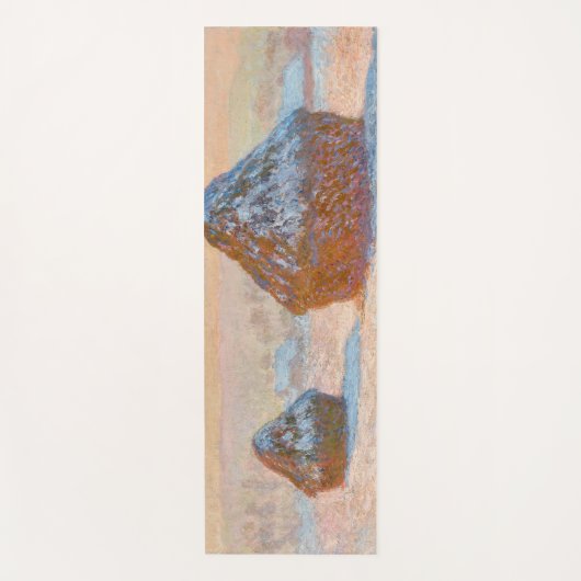 Tapis De Yoga Claude Monet - Piles à roues, Effet neige, Matin (Devant)