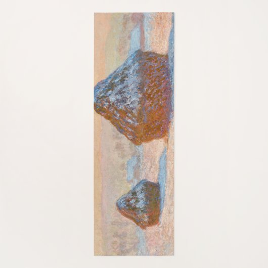 Tapis De Yoga Claude Monet - Piles à roues, Effet neige, Matin (Dos)