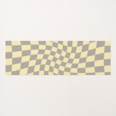 Tapis De Yoga Clavier gris-jaune rétro Pastel Warted (Dos (Horizontal))