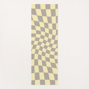 Tapis De Yoga Clavier gris-jaune rétro Pastel Warted