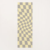 Tapis De Yoga Clavier gris-jaune rétro Pastel Warted (Dos)