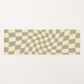 Tapis De Yoga Clavier gris-jaune rétro Pastel Warted (Devant (Horizontal))