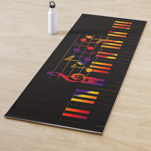 Tapis De Yoga Clavier musical élégant